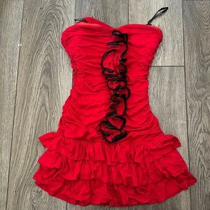 Bebe red mini dress